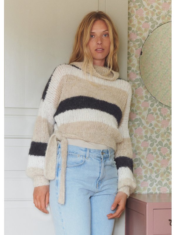 Lana Grossa PULLOVER Natural Alpaca Lungo - Stickmönster (DK)