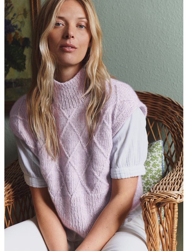 Lana Grossa SLIPOVER Natural Alpaca Pelo - Stickmönster (DK)