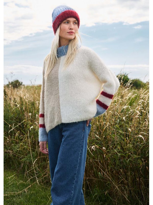 Lana Grossa PULLOVER Natural Alpaca Lungo - Stickmönster (NO)