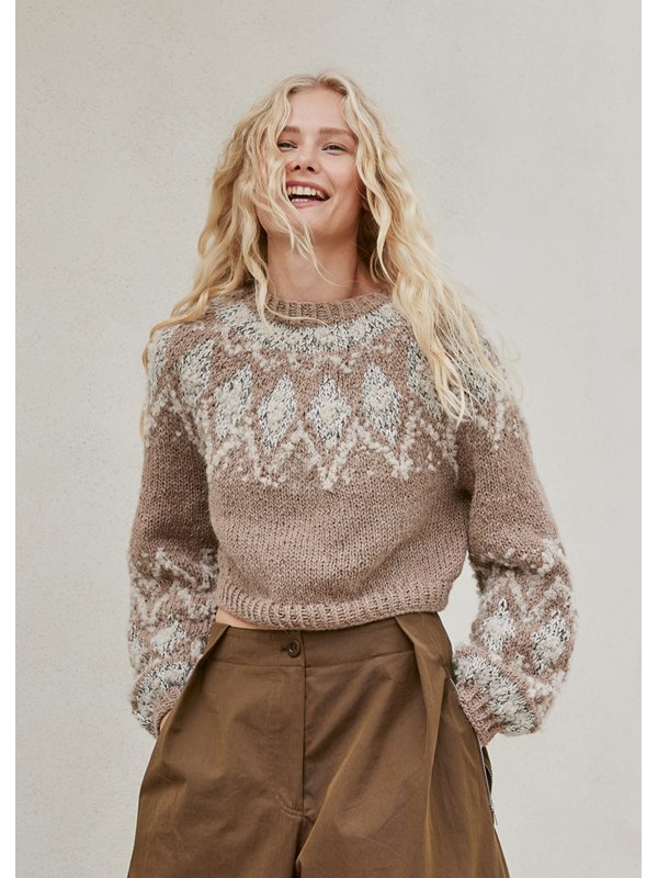 Lana Grossa PULLOVER Natural Lama Chunky, Orsetto & Glamour