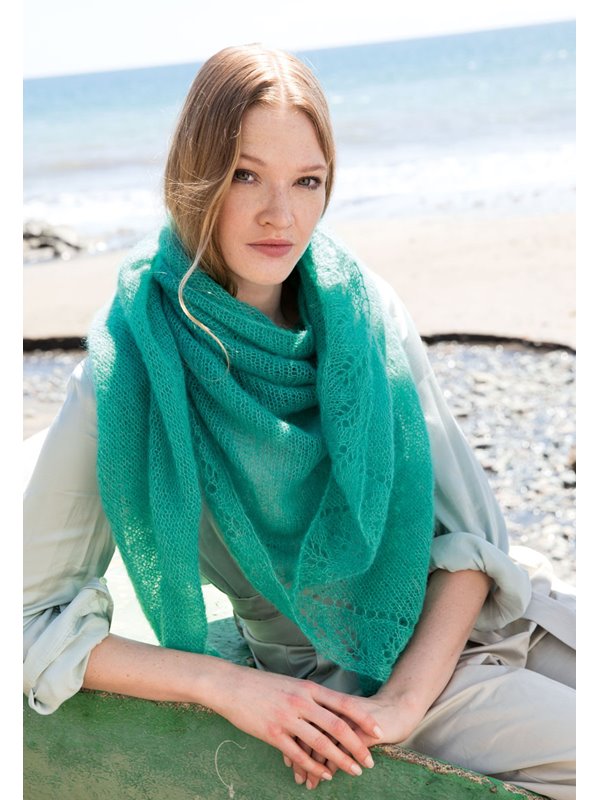 Lana Grossa TREKANTSSJAL Silkhair - Stickmönster (SE)