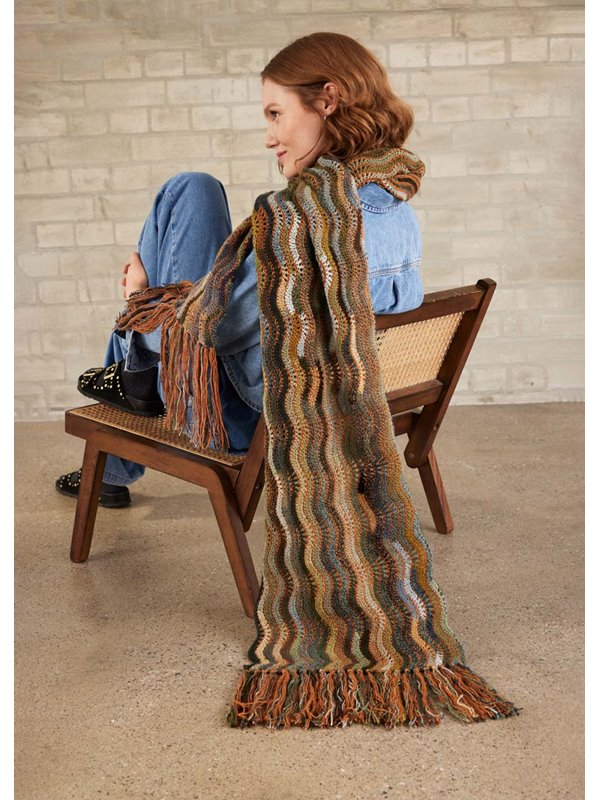 Lana Grossa VIRKAD SJAL Colorissimo, Ecopuno & Brillino