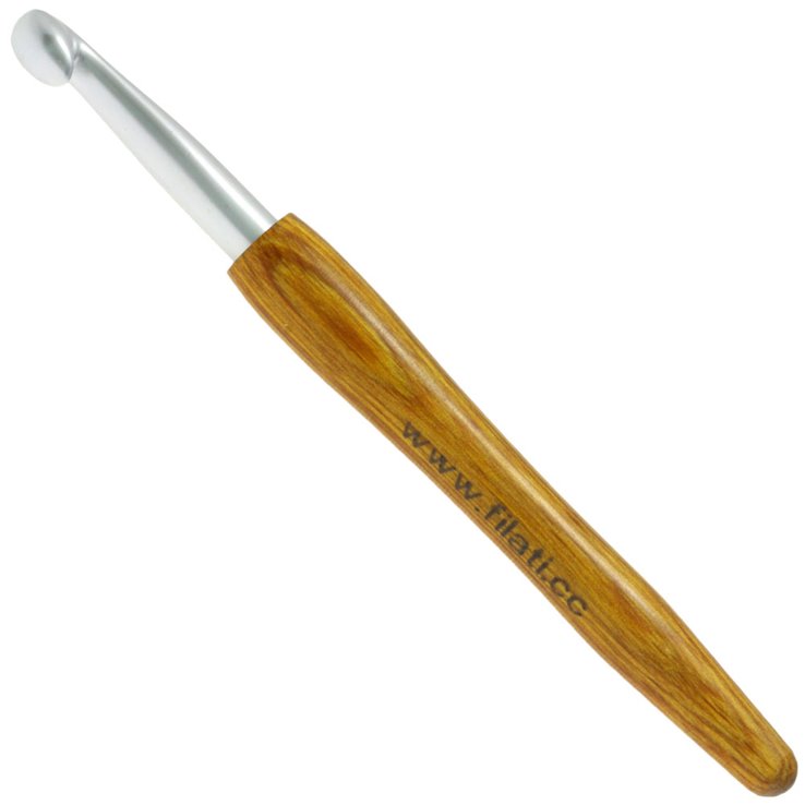 Lana Grossa Virknål Aluminium med grepp i Design-trä: Signal St. 9,0