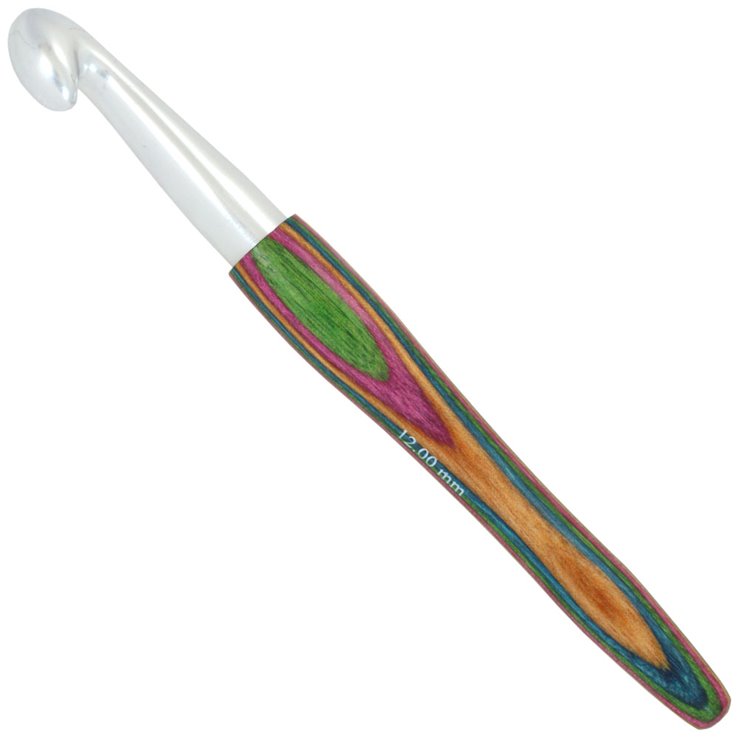 Lana Grossa Virknål Aluminium med grepp i Design-trä: Color St.12,0