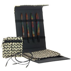 Lana Grossa  SET MED UTBYTBARA RUNDSTICKOR Design-trä: Multicolor , litet (svart)