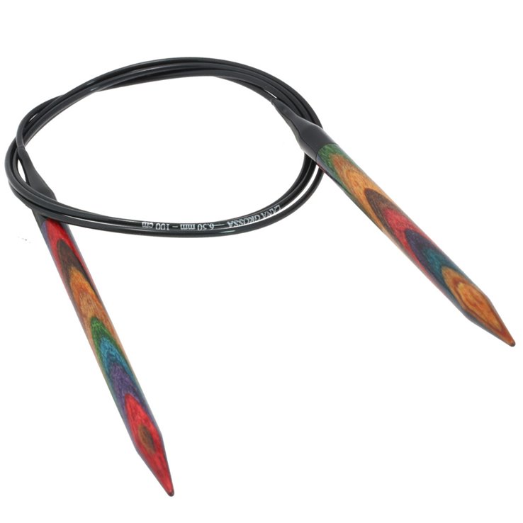 Lana Grossa Rundsticka Design-trä: Multicolor St. 6,5/100cm
