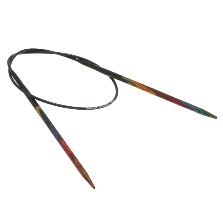 Lana Grossa Rundsticka Design-trä: Multicolor St. 3,5/40cm