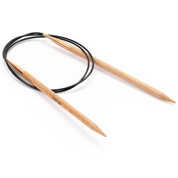 Lana Grossa Rundsticka bok st. Rundpinne bøk st. 6,0/ 80cm