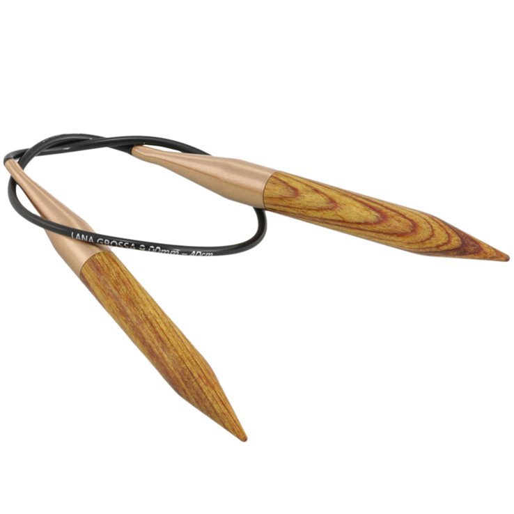 Lana Grossa Rundsticka Design-trä: Signal St. 9,0/40cm