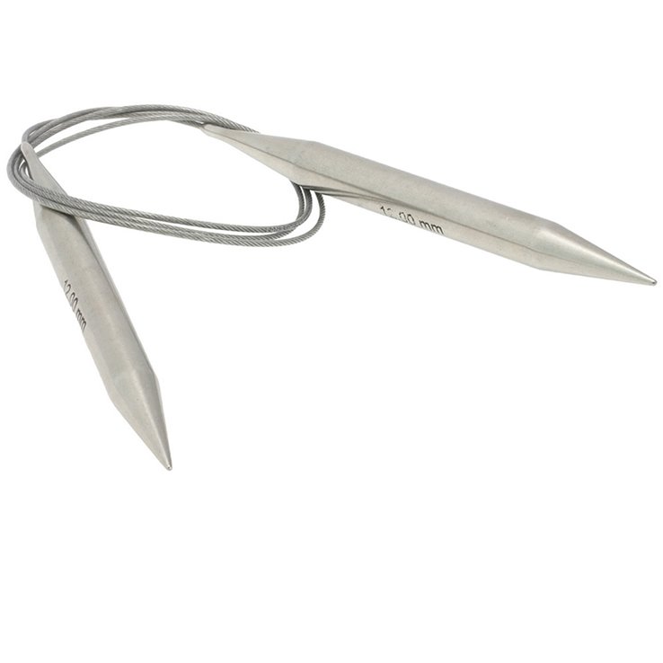 Lana Grossa Rundsticka i rostfritt stål 12,0/100cm