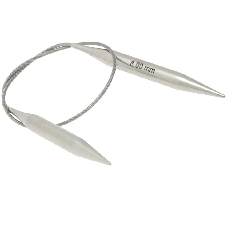 Lana Grossa Rundsticka i rostfritt stål 8,0/40cm