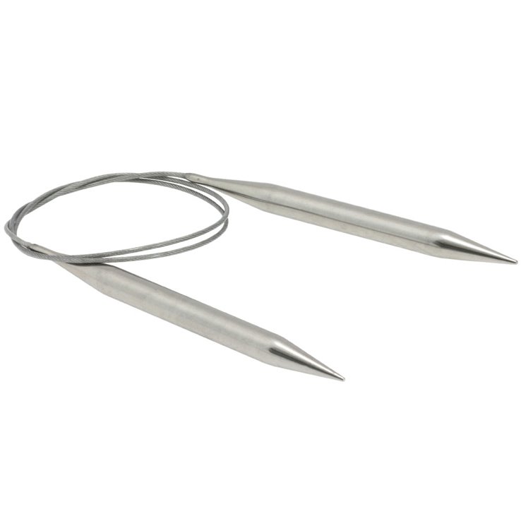 Lana Grossa Rundsticka i rostfritt stål 10,0/80cm