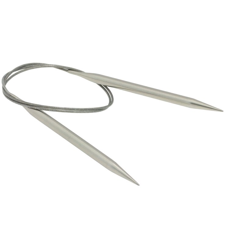 Lana Grossa Rundsticka i rostfritt stål 7,0/80cm