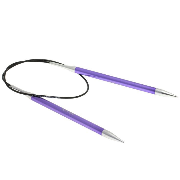 Lana Grossa Rundsticka Aluminium Rainbow St. 6,5/40cm