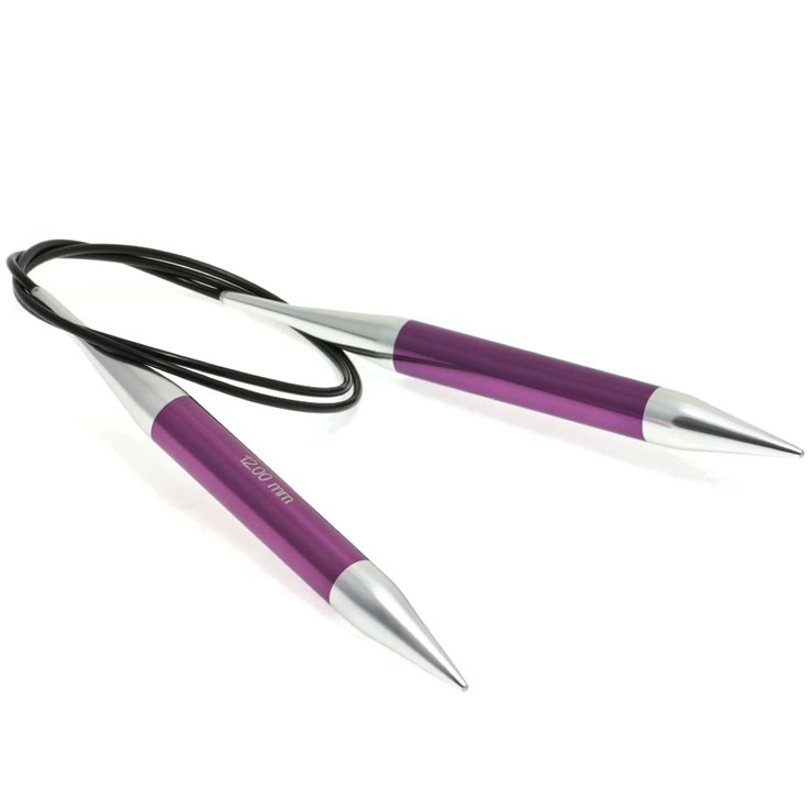 Lana Grossa Rundsticka Aluminium Rainbow St. 12,0/100cm