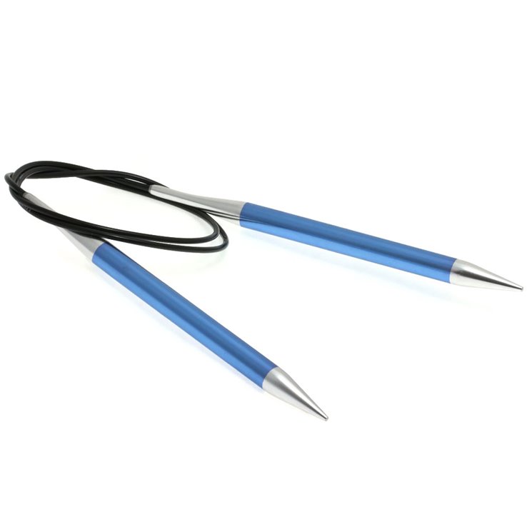 Lana Grossa Rundsticka Aluminium Rainbow St. 9,0/80cm