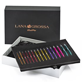 Lana Grossa Set med utbytbara rundstickor Aluminium Rainbow